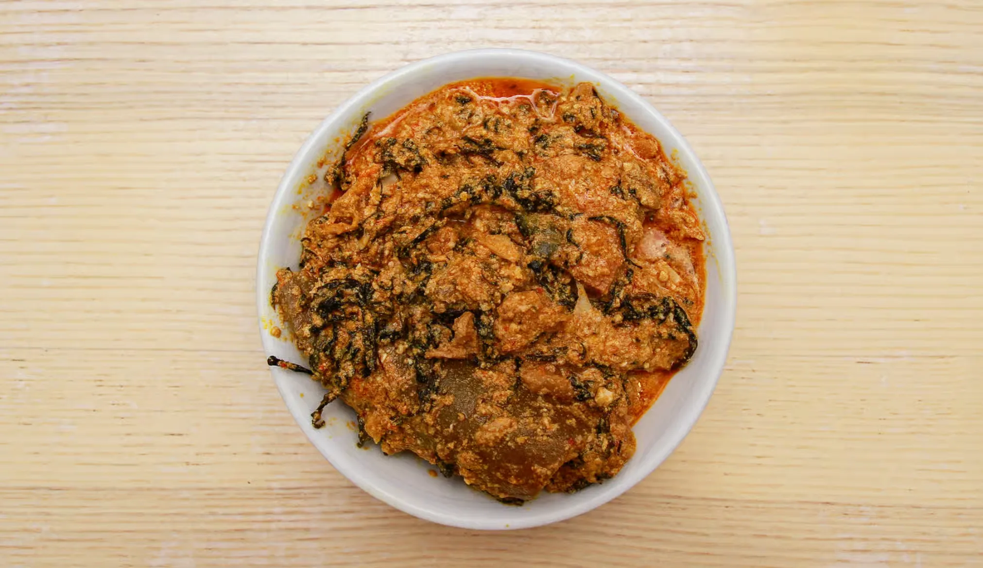 Delicious Egusi Soup at Loo Afro Naija Cuisine Nigerian Restaurant in Edmonton, AB